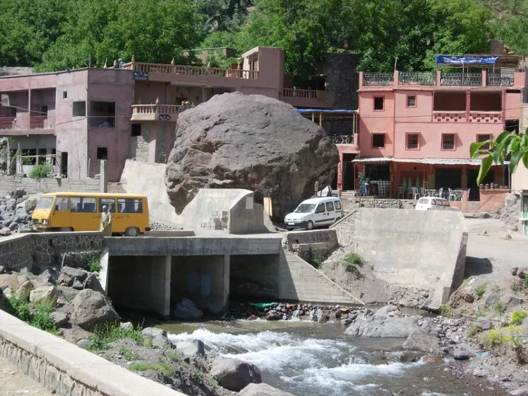 Imlil Valley day trip from Marrakech - a bridge across a river